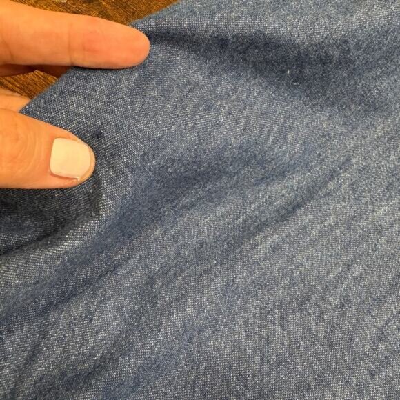 Elisabeth Size 18 Denim Dress Vintage Maxi Long Sleeve Western Prairie Modest - Picture 8 of 14